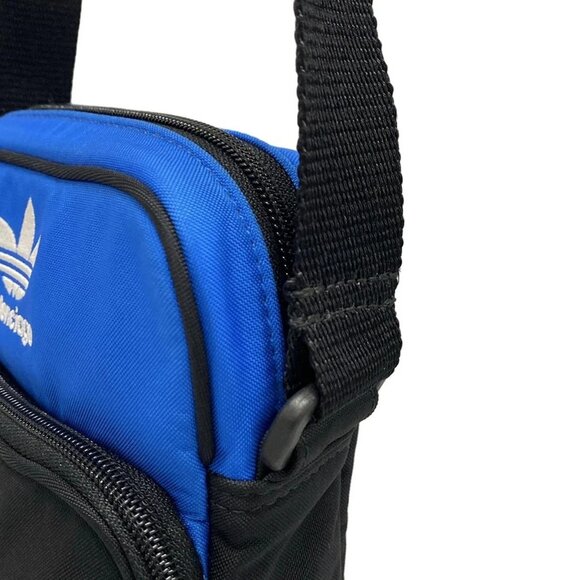 Auth BALENCIAGA Small Messenger Bag 725437 Black Blue White Nylon Shoulder Bag - Picture 10 of 16